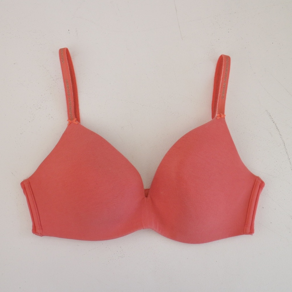 Victoria's Secret Lined No Wire Cotton Peach Bra